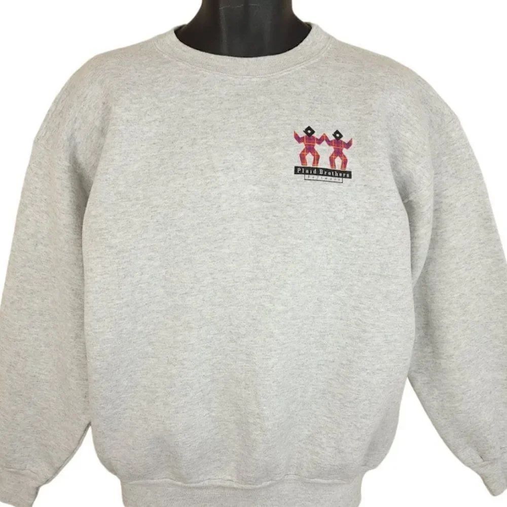 Plaid Brothers Software Sweatshirt Vintage 90s Finance Tech Portfolio Manager